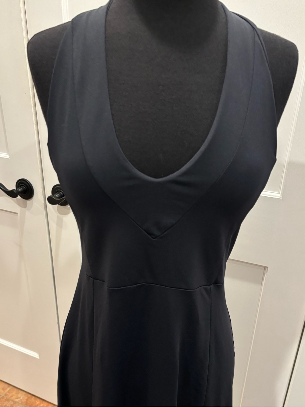 Patagonia Halter Midi Dress Black Athletic Activewear Gorpcore Stretchy Womens M - Picture 5 of 14